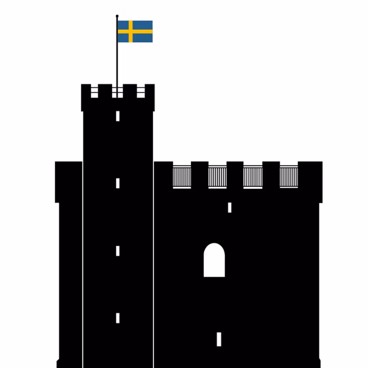 Poster: Helsingborgstavlan med svensk eller skånsk flagga