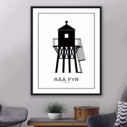 Poster: Råå Fyr - Helsingborg