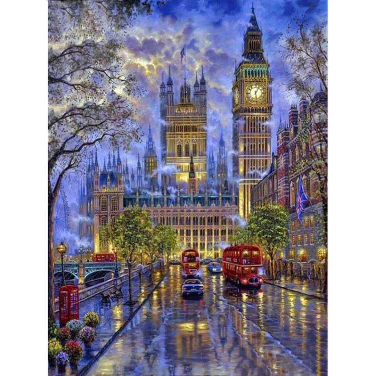 Diamanttavla London By Night  40x50