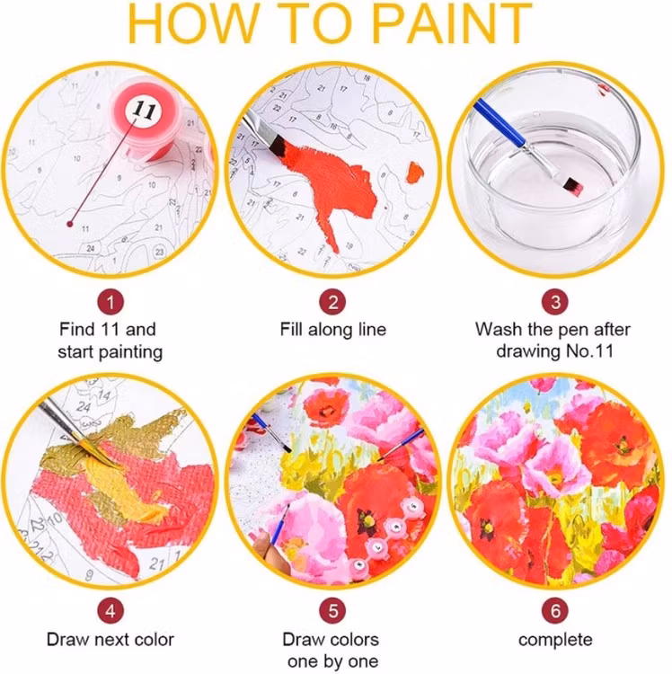 Paint By Numbers Stilrena blommor 40x50