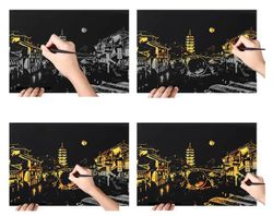 Scratch Painting Bei Jing 41x28,7 cm