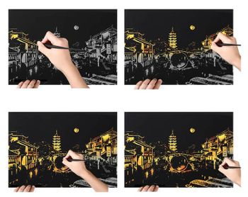 Scratch Painting Bei Jing 41x28,7 cm