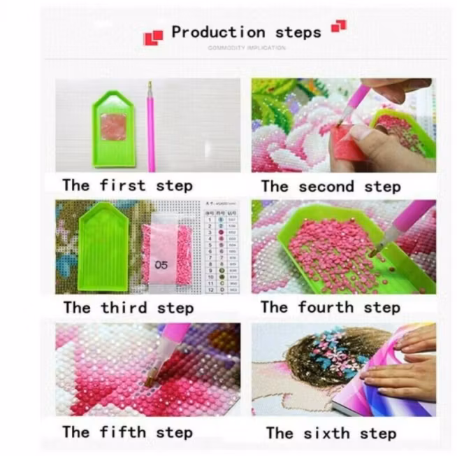 Diamanttavla Sparkling Lotus 30x30