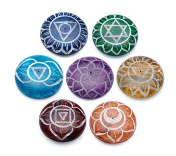 Snidad Täljsten Chakra Rökelsebrännare Hals Chakra