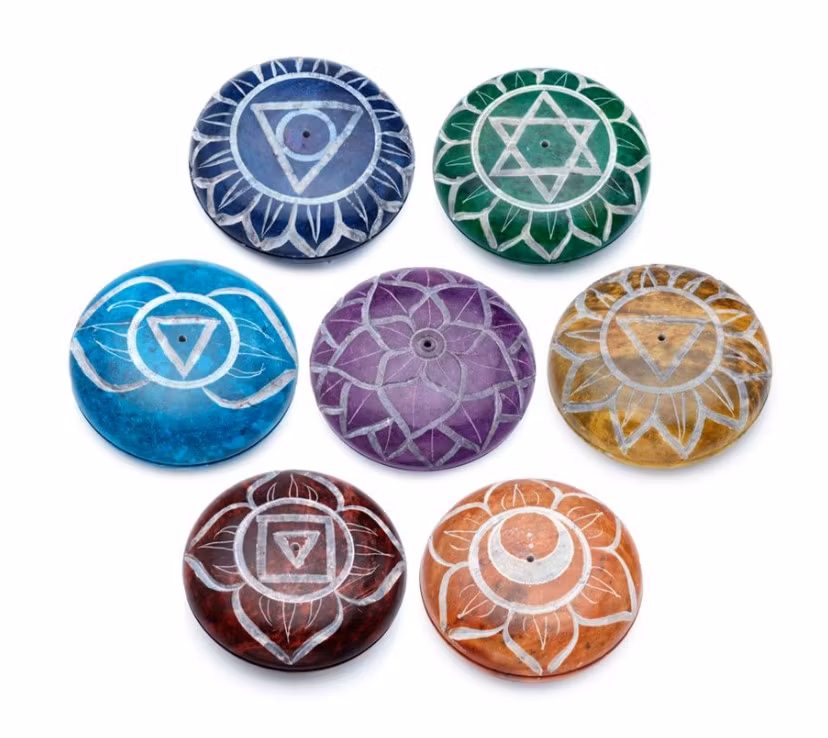 Snidad Täljsten Chakra Rökelsebrännare Solar Plexus