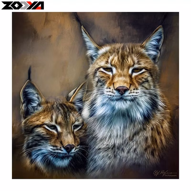 Diamanttavla Lodjur 50x50