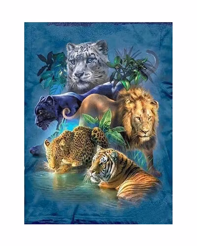 Diamanttavla (R) Djungeldjur 40x50