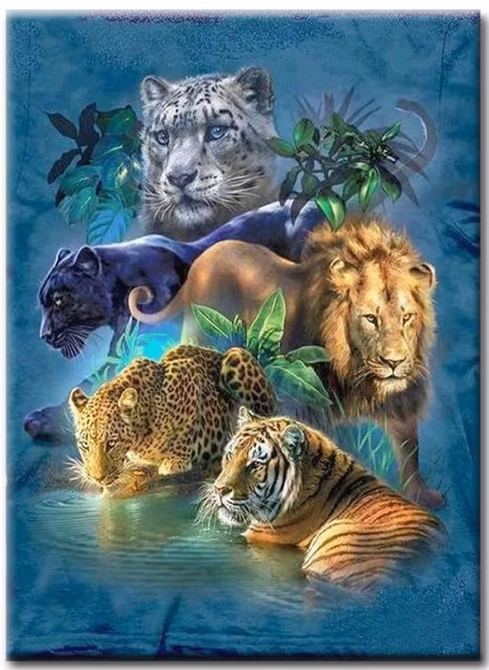 Diamanttavla (R) Djungeldjur 40x50