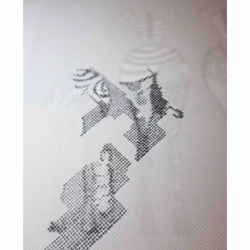 One Color Dot Painting Funny Horses 40x50