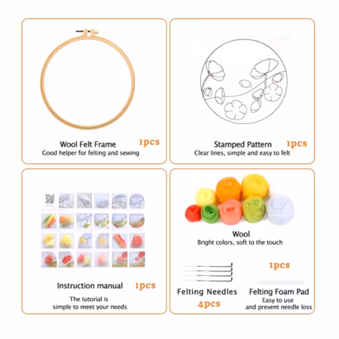 Wool Painting Sköldpadda 20x20