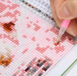 Diamanttavla Vackra Blommor 40x50