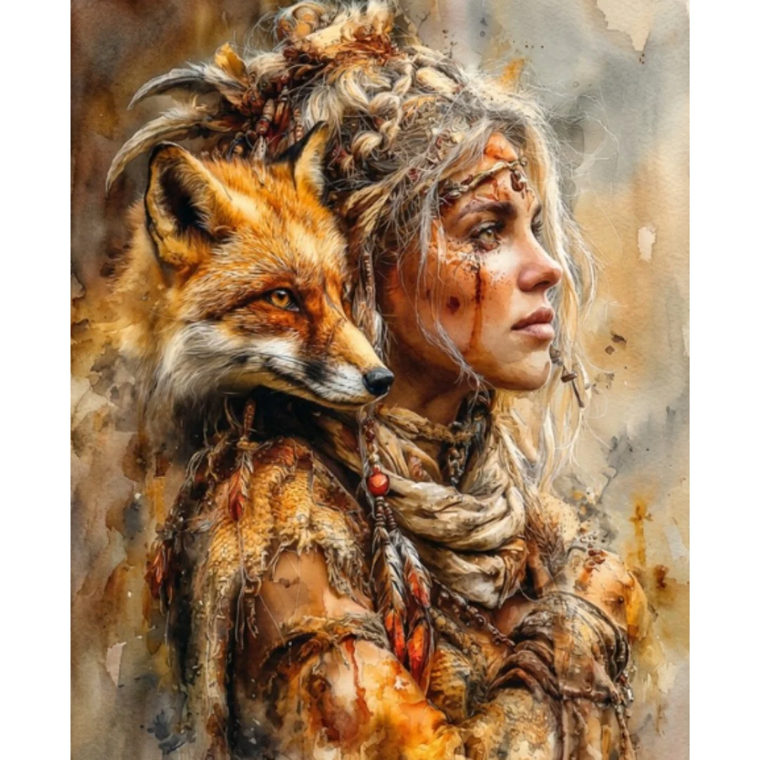 Kopia Diamanttavla Fox And Woman 40x50 - Leverans vecka 46-47