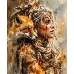 Kopia Diamanttavla Fox And Woman 40x50 - Leverans vecka 46-47