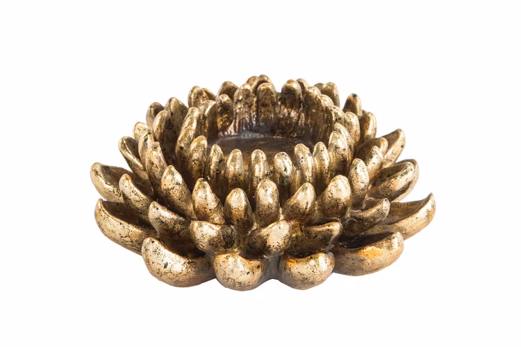 Lotus Ljushållare Guld 12x4 cm