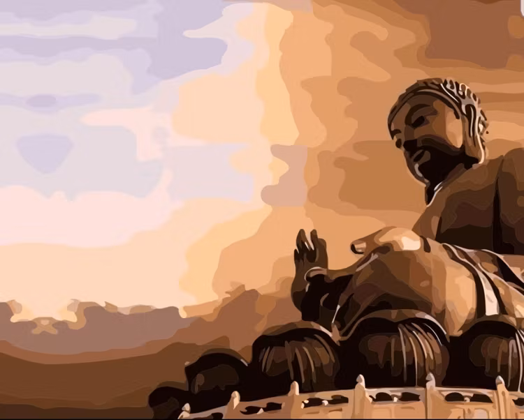 Paint By Numbers Praying Buddha 40x50