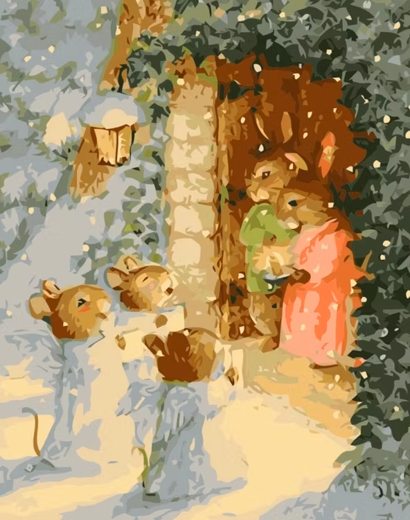 Paint By Numbers Julmöss 40x50