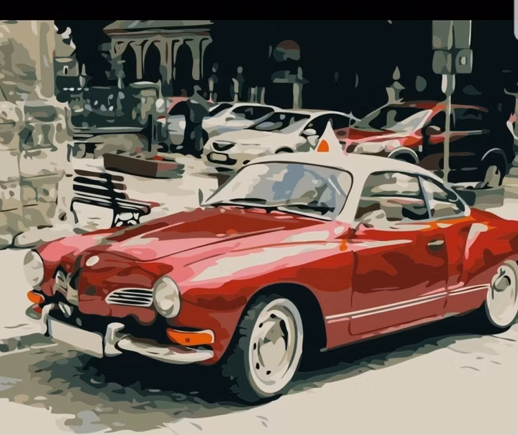 Paint By Numbers  Old Car 40x50