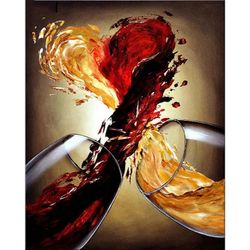 Diamanttavla Wine heart 40x50