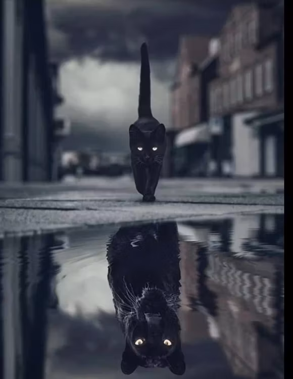 Diamanttavla Black Cat Black Panther 40x50