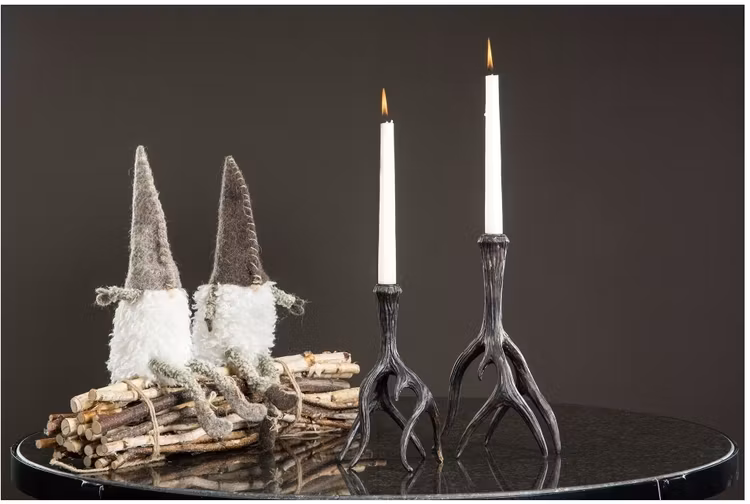 Ljusstake Renhorn Mörkbrun Poly