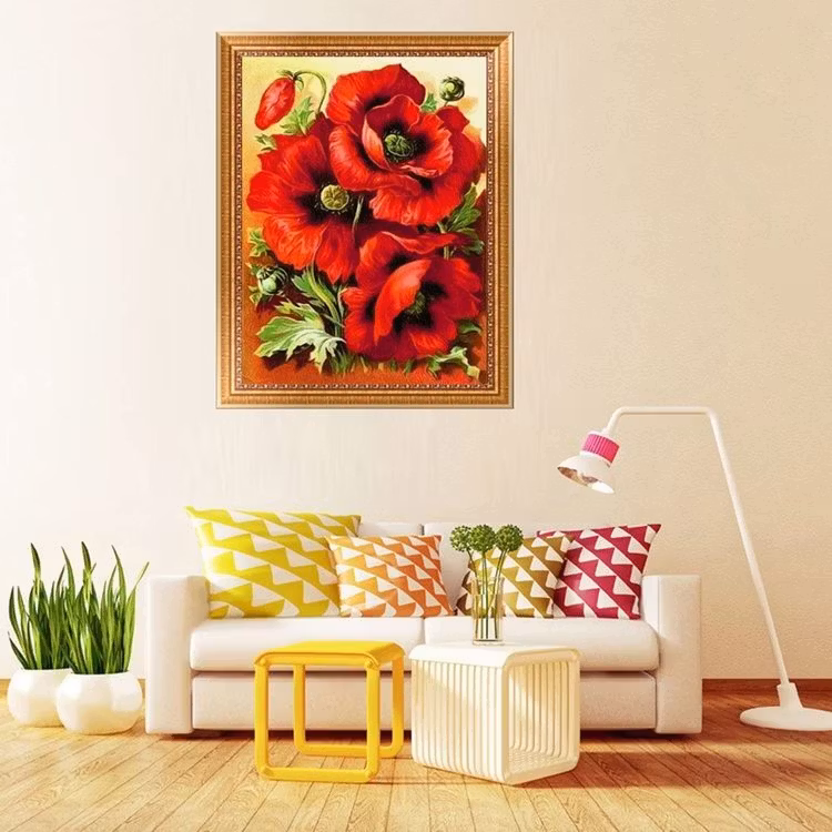 Diamanttavla (R) Vallmo 40x50