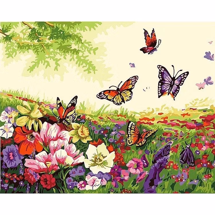 Paint By Numbers Butterflies 40x50