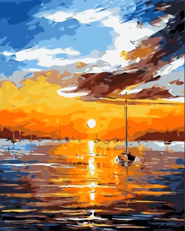 Paint By Numbers Sunset 40x50