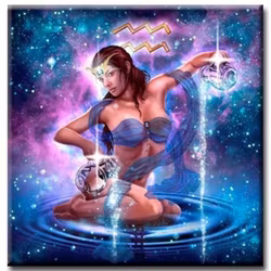 Diamanttavla Stjärntecken Vattumannen 40x40