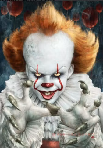 Diamanttavla Clownen Pennywise 50x70