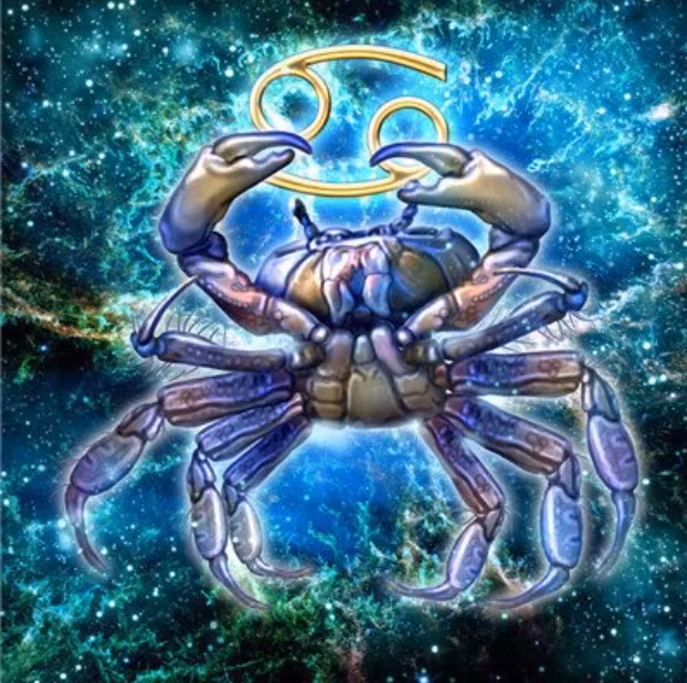 Diamanttavla Stjärntecken Kräftan 40x40