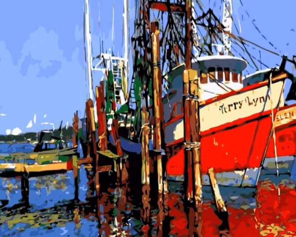 Paint By Numbers Shippers Boat 40x50