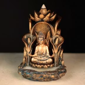 Thai Buddha Lotus Backflow Incense Burner