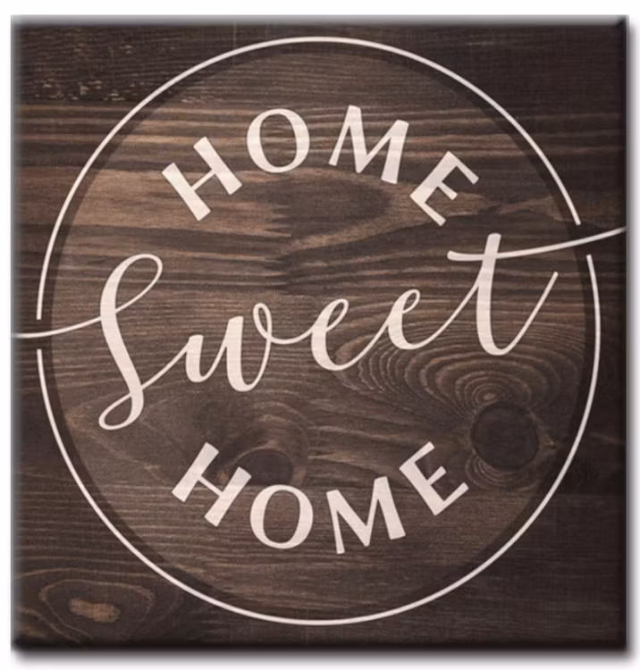 Diamanttavla Home Sweet Home 40x40