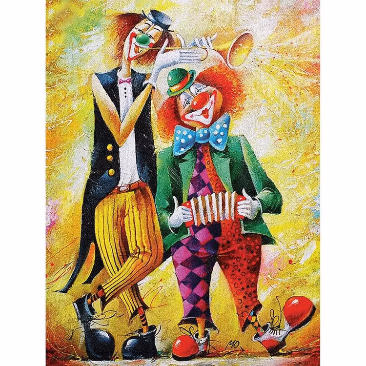 Diamanttavla Music Clowns 40x50