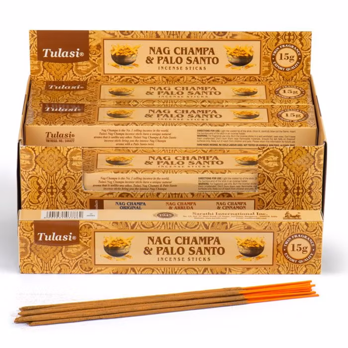 Tulasi Palo Santo Nag Champa Rökelsestickor