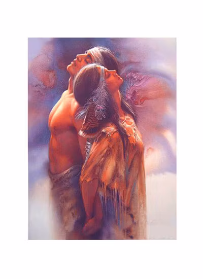 Diamanttavla Indian Love Couple 40x50