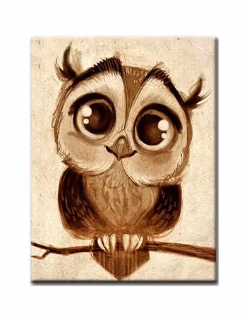 Diamanttavla Brun Uggla 30x40