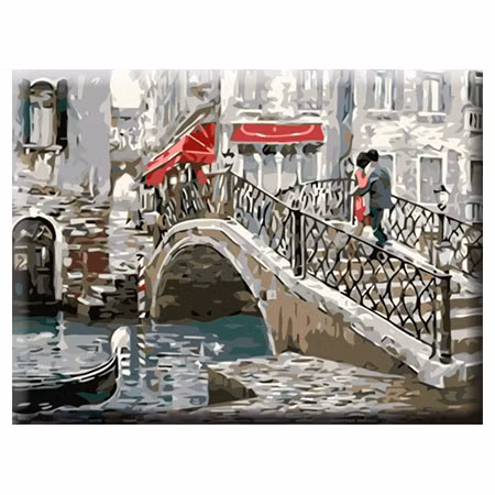 Paint By Numbers Lovers Bridge 40x50