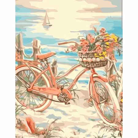 Paint By Numbers Cykel Vid Havet 40x50