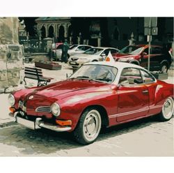 Diamanttavla Red Car 40x50