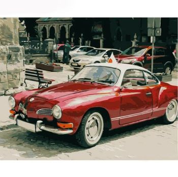 Diamanttavla Red Car 40x50