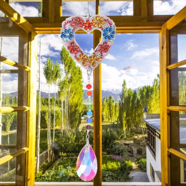 Diamond Painting Fönsterspel Vindspel Hjärta