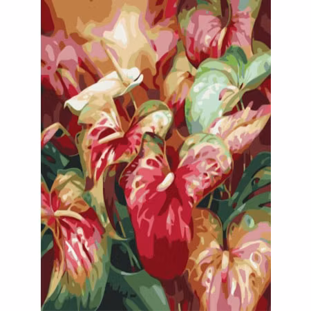 Paint By Numbers Flamingoblommor 50x70