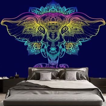 Gobeläng Tapestry Color Elephant 150x150 cm - Leveranstid 1-3 Dagar