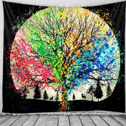 Gobeläng Tapestry Color Tree 150x150 cm - Leveranstid 1-3 Dagar