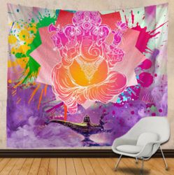 Gobeläng Tapestry Ganesha Lamp 150x150 Cm