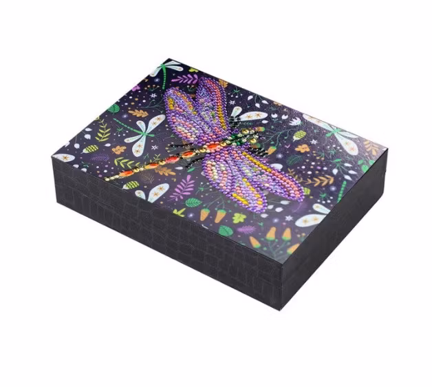 Diamond Painting Smyckesskrin Trollslända - Leveranstid 1-3 Dagar