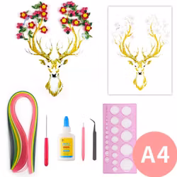 Quilling Deer A4