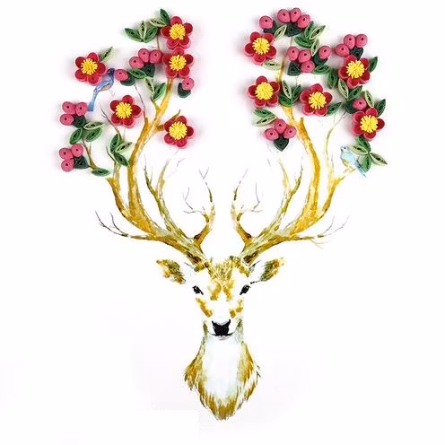 Quilling Deer A4