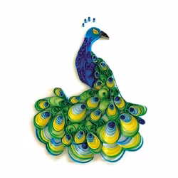 Quilling Påfågel A4